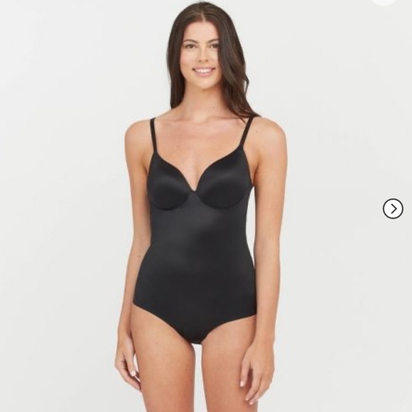 (1). Assets by Spanx flawless finish shaping low back low-back panty bodysuit - Picture 4 of 16